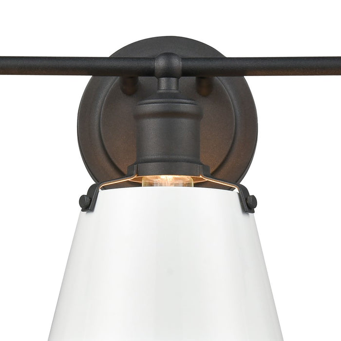 Atlas Lighting Holgate 24'' Wide 3Lt Vanity Light, Charcoal/White