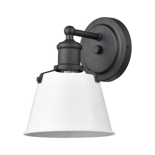 Atlas Lighting Holgate 9'' High 1Lt Sconce, Charcoal/White