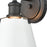 Atlas Lighting Holgate 9'' High 1Lt Sconce, Charcoal/White