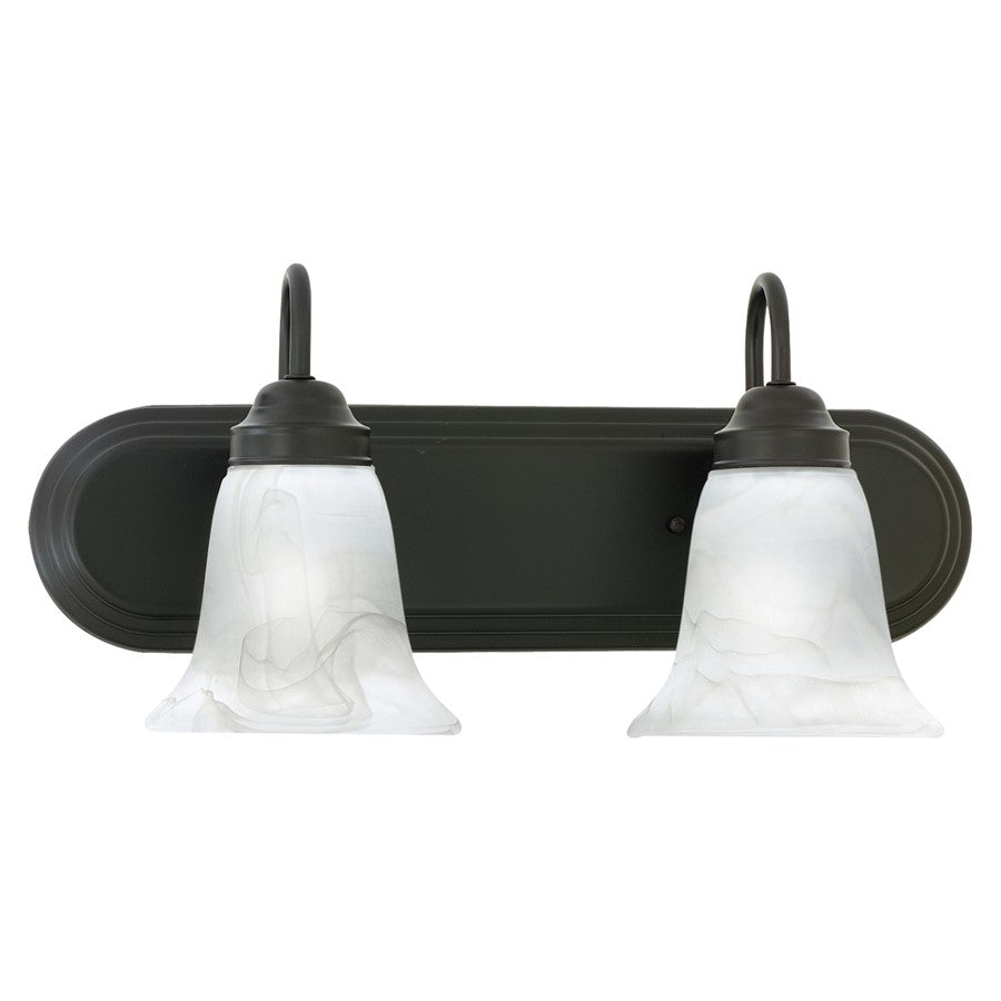 Atlas Lighting Homestead 18'' Wide 2Lt Vanity Light, Bronze/White
