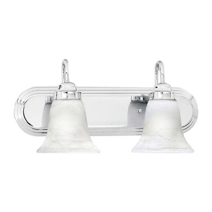 Atlas Lighting Homestead 18'' Wide 2Lt Vanity Light, Chrome/White