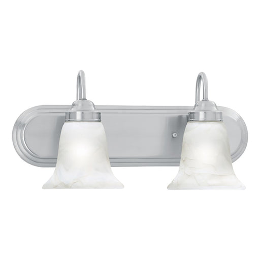 Atlas Lighting Homestead 18'' Wide 2Lt Vanity Light, Nickel/White