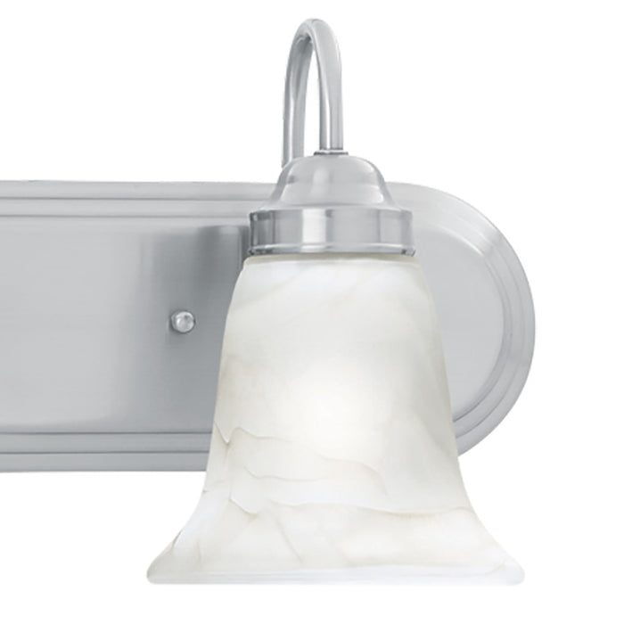 Atlas Lighting Homestead 18'' Wide 2Lt Vanity Light, Nickel/White