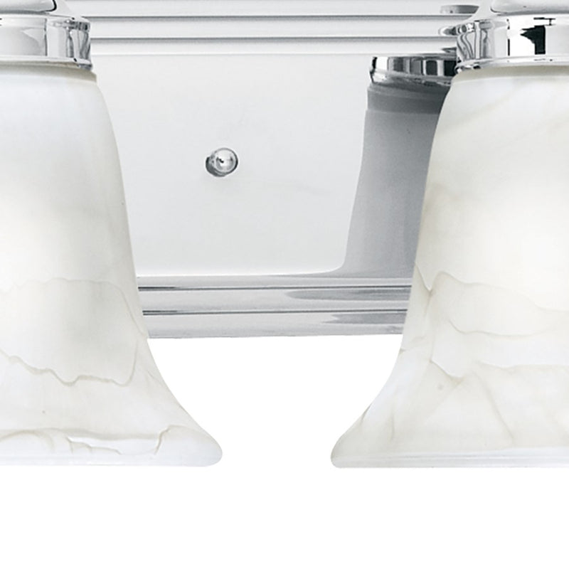 Atlas Lighting Homestead 24in 3-Light Vanity Light | Traditional Chrome and White Alabaster Glass | Bathroom Vanity | Model WL11333-CH
