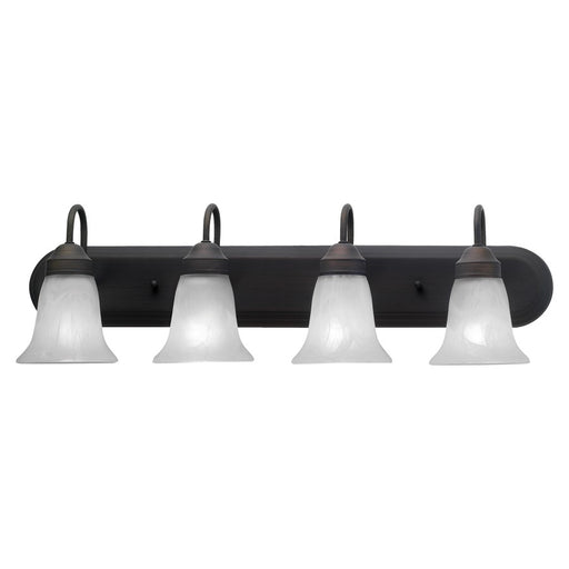 Atlas Lighting Homestead 30'' Wide 4Lt Vanity Light, Bronze/White