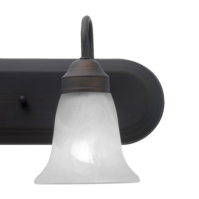Atlas Lighting Homestead 30'' Wide 4Lt Vanity Light, Bronze/White