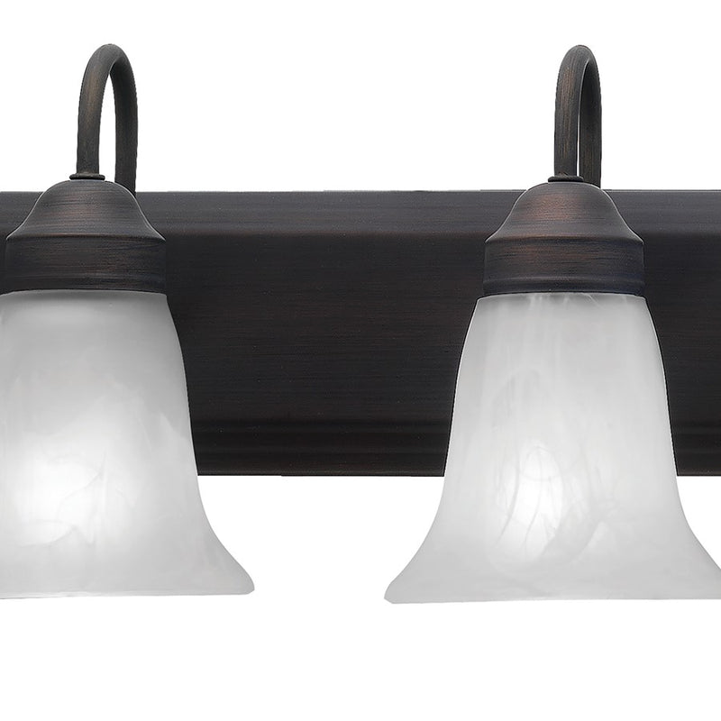 Atlas Lighting Homestead 30'' Wide 4Lt Vanity Light, Bronze/White