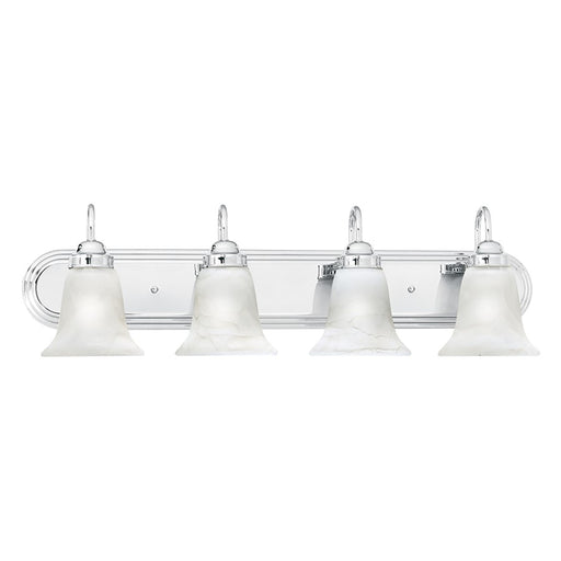 Atlas Lighting Homestead 30'' Wide 4Lt Vanity Light, Chrome/White
