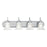 Atlas Lighting Homestead 30'' Wide 4Lt Vanity Light, Nickel/White