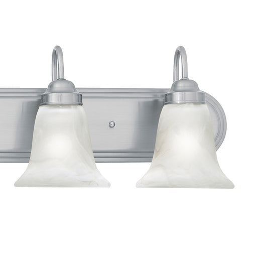 Atlas Lighting Homestead 30'' Wide 4Lt Vanity Light, Nickel/White