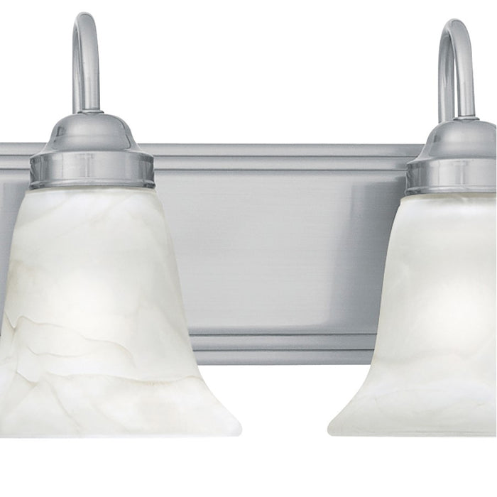 Atlas Lighting Homestead 30'' Wide 4Lt Vanity Light, Nickel/White