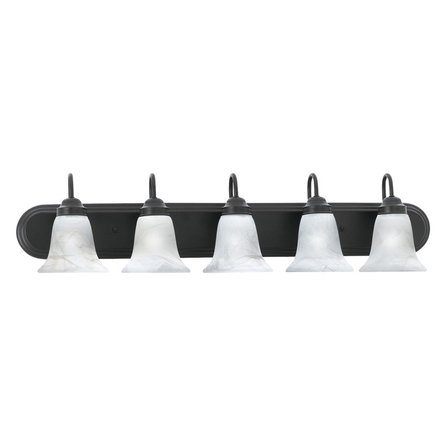 Atlas Lighting Homestead 36'' Wide 5Lt Vanity Light, Bronze/White