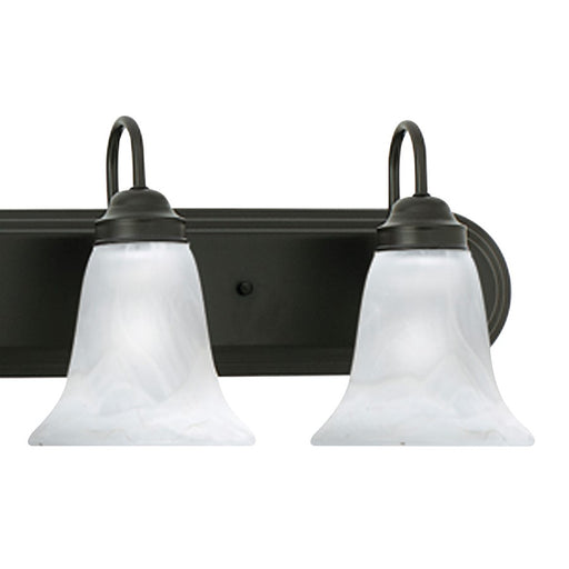 Atlas Lighting Homestead 48'' Wide 6Lt Vanity Light, Bronze/White