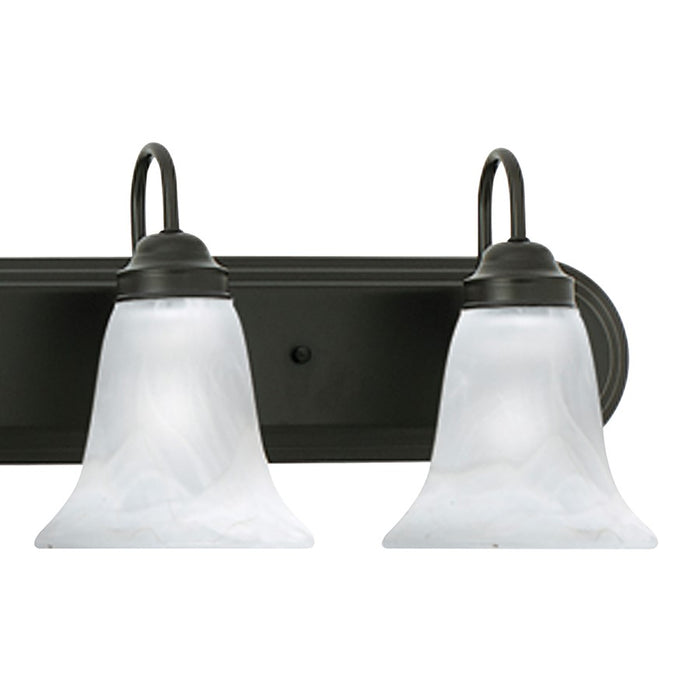 Atlas Lighting Homestead 48'' Wide 6Lt Vanity Light, Bronze/White