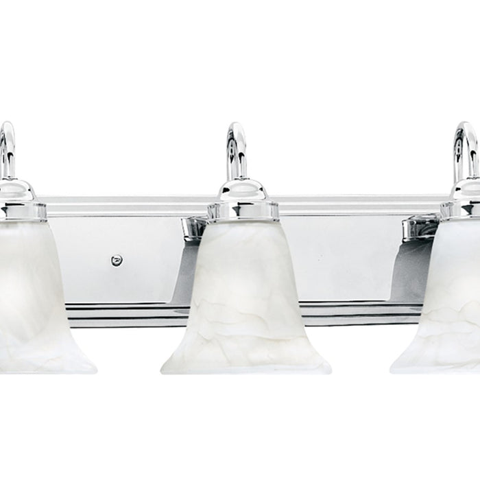 Atlas Lighting Homestead 48'' Wide 6Lt Vanity Light, Chrome/White