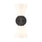 Atlas Lighting Houghton 15''H 2Lt Vanity Light, Matte Black/White