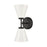 Atlas Lighting Houghton 15''H 2Lt Vanity Light, Matte Black/White
