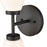 Atlas Lighting Houghton 15''H 2Lt Vanity Light, Matte Black/White