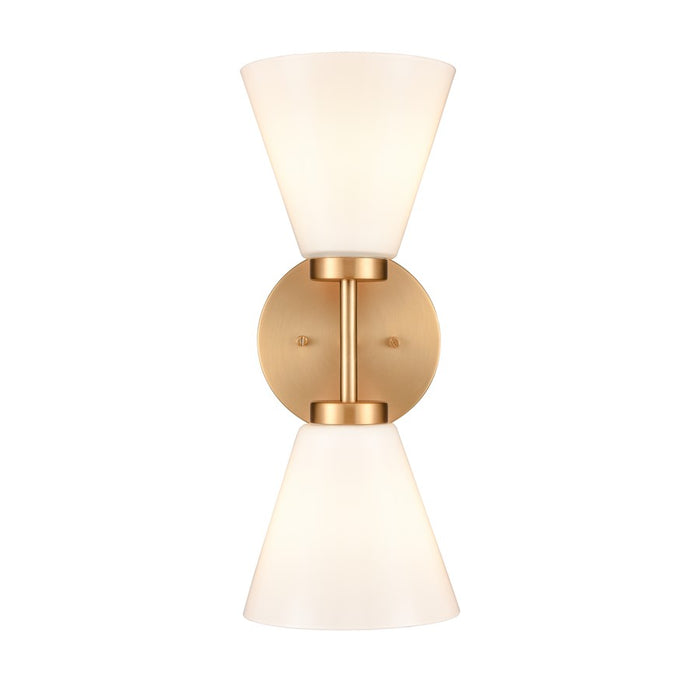 Atlas Lighting Houghton 15'' High 2Lt Vanity Light, Gold/White
