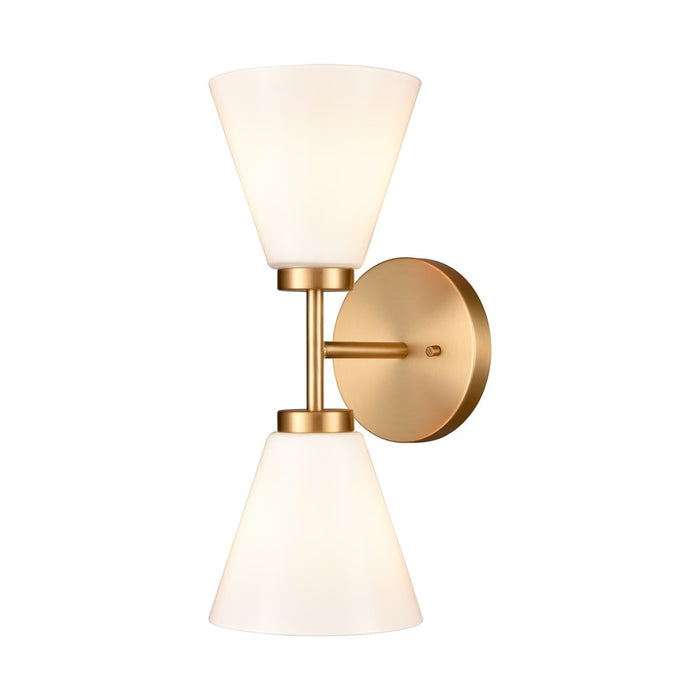 Atlas Lighting Houghton 15'' High 2Lt Vanity Light, Gold/White