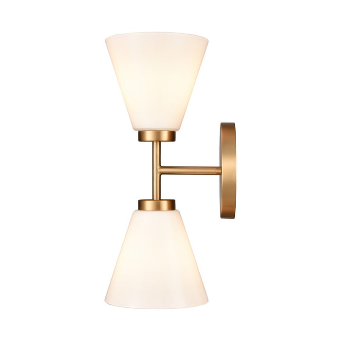 Atlas Lighting Houghton 15'' High 2Lt Vanity Light, Gold/White