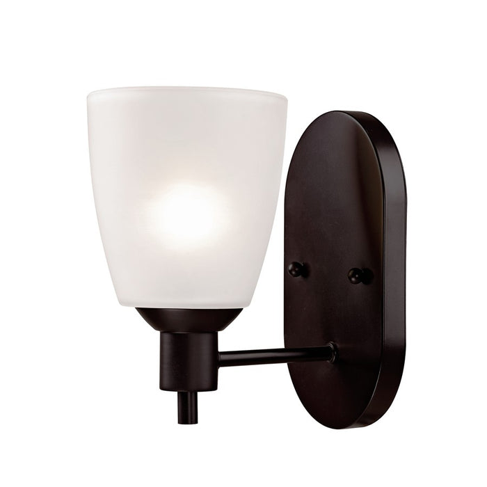 Atlas Lighting Jackson 8'' High 1Lt Sconce, Oil Rubbed Bronze/White