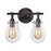Atlas Lighting Jaelyn 13'' Wide 2Lt Vanity Light, Bronze/Clear