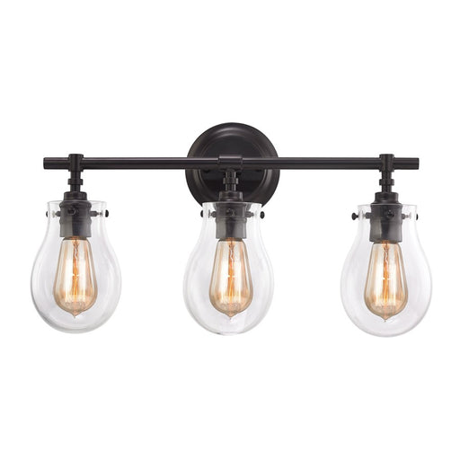 Atlas Lighting Jaelyn 21'' Wide 3Lt Vanity Light, Bronze/Clear