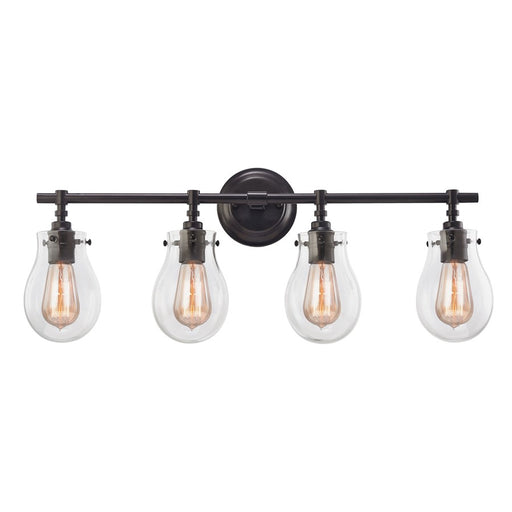 Atlas Lighting Jaelyn 29'' Wide 4Lt Vanity Light, Bronze/Clear