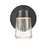 Atlas Lighting Jergen 5'' Wide 1Lt Vanity Light, Matte Black/Clear