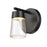 Atlas Lighting Jergen 5'' Wide 1Lt Vanity Light, Matte Black/Clear