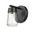 Atlas Lighting Jergen 5'' Wide 1Lt Vanity Light, Matte Black/Clear