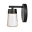 Atlas Lighting Jergen 5'' Wide 1Lt Vanity Light, Matte Black/Clear