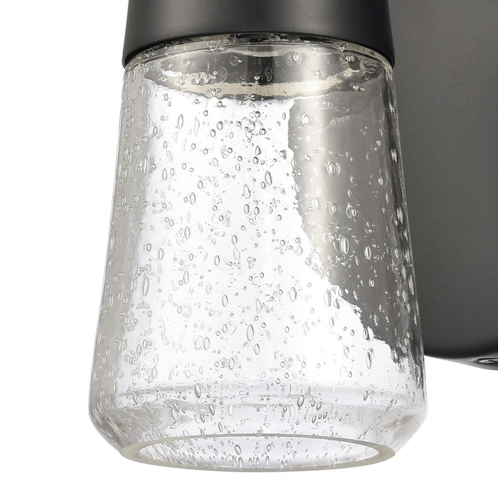 Atlas Lighting Jergen 5'' Wide 1Lt Vanity Light, Matte Black/Clear