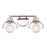 Atlas Lighting Julian 16'' Wide 2Lt Vanity Light, Nickel/Clear