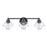 Atlas Lighting Julian 24'' Wide 3Lt Vanity Light, Matte Black/Clear