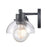 Atlas Lighting Julian 24'' Wide 3Lt Vanity Light, Matte Black/Clear