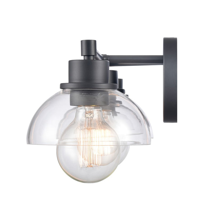 Atlas Lighting Julian 24'' Wide 3Lt Vanity Light, Matte Black/Clear