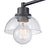 Atlas Lighting Julian 24'' Wide 3Lt Vanity Light, Matte Black/Clear