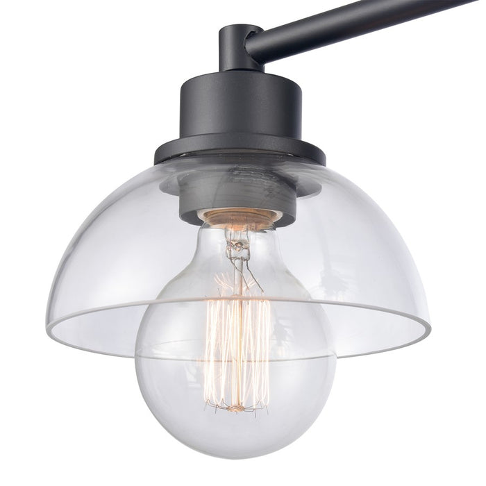 Atlas Lighting Julian 24'' Wide 3Lt Vanity Light, Matte Black/Clear