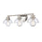 Atlas Lighting Julian 24'' Wide 3Lt Vanity Light, Nickel/Clear