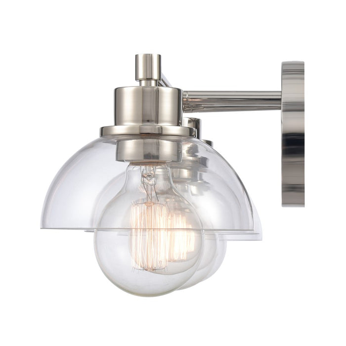 Atlas Lighting Julian 24'' Wide 3Lt Vanity Light, Nickel/Clear