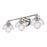 Atlas Lighting Julian 24'' Wide 3Lt Vanity Light, Nickel/Clear