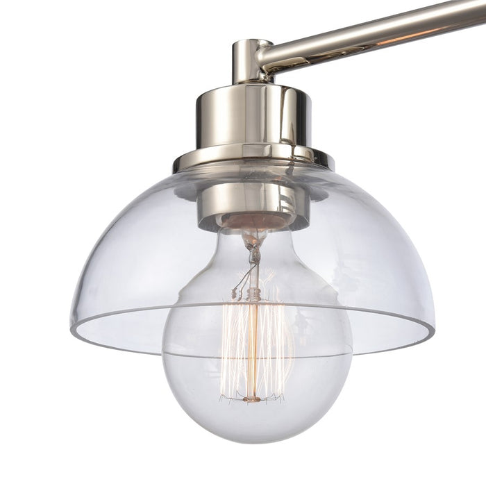 Atlas Lighting Julian 24'' Wide 3Lt Vanity Light, Nickel/Clear