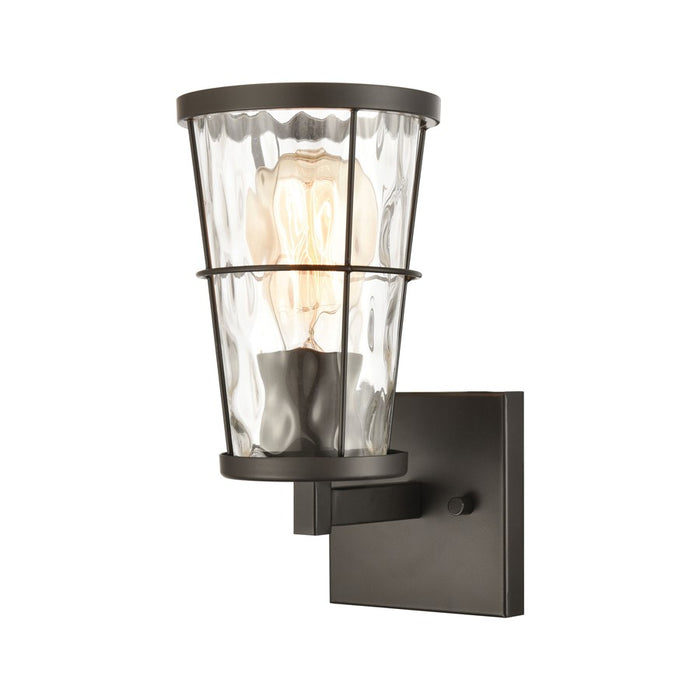 Atlas Lighting Kendrix 11''H 1Lt Sconce, Oil Rubbed Bronze/Clear
