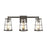 Atlas Lighting Kendrix 24'' Wide 3Lt Vanity Light, Bronze/Clear