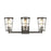 Atlas Lighting Kendrix 24'' Wide 3Lt Vanity Light, Bronze/Clear