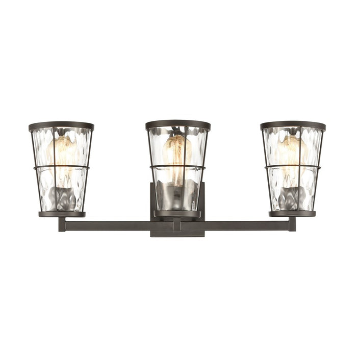 Atlas Lighting Kendrix 24'' Wide 3Lt Vanity Light, Bronze/Clear