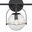 Atlas Lighting Langford 24''W 3Lt Vanity Light, Matte Black/Clear