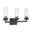 Atlas Lighting Lida 21'' Wide 3Lt Vanity Light, Matte Black